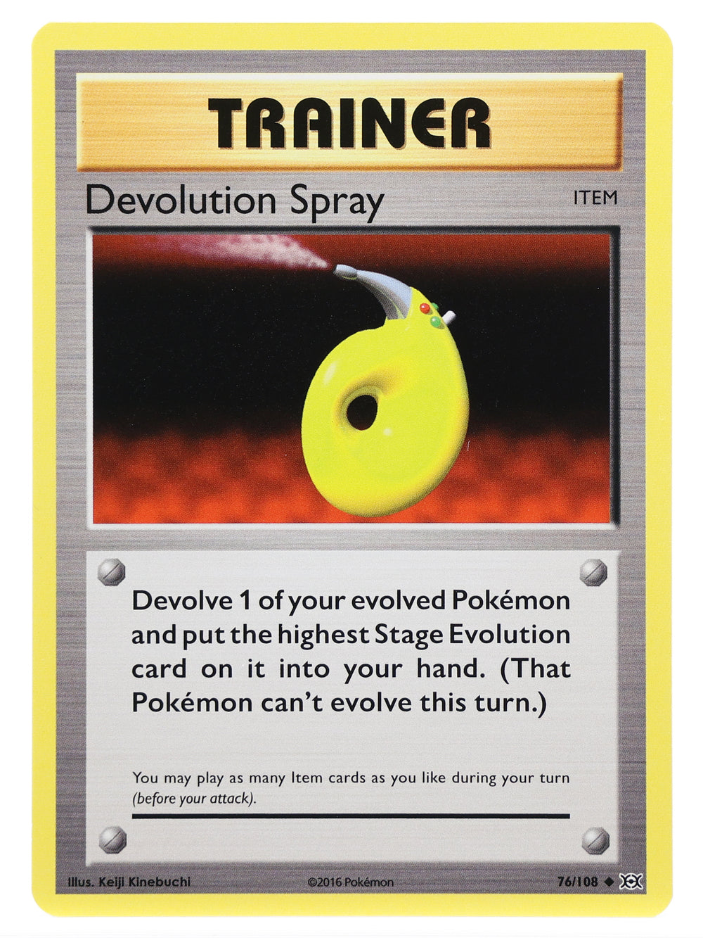 Devolution Spray · Evolutions · 76/108 · Non-holo