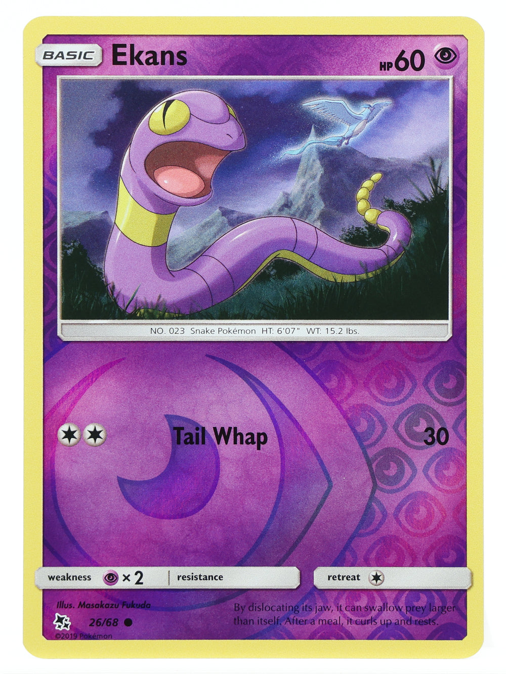 Ekans · Hidden Fates · 26/68 · Reverse holo