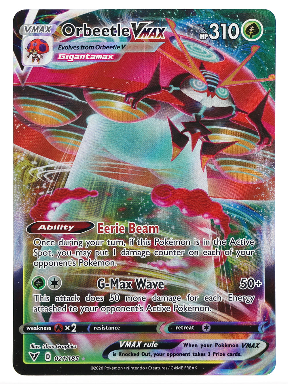 Orbeetle VMAX · Vivid Voltage · 021/185 · Holo