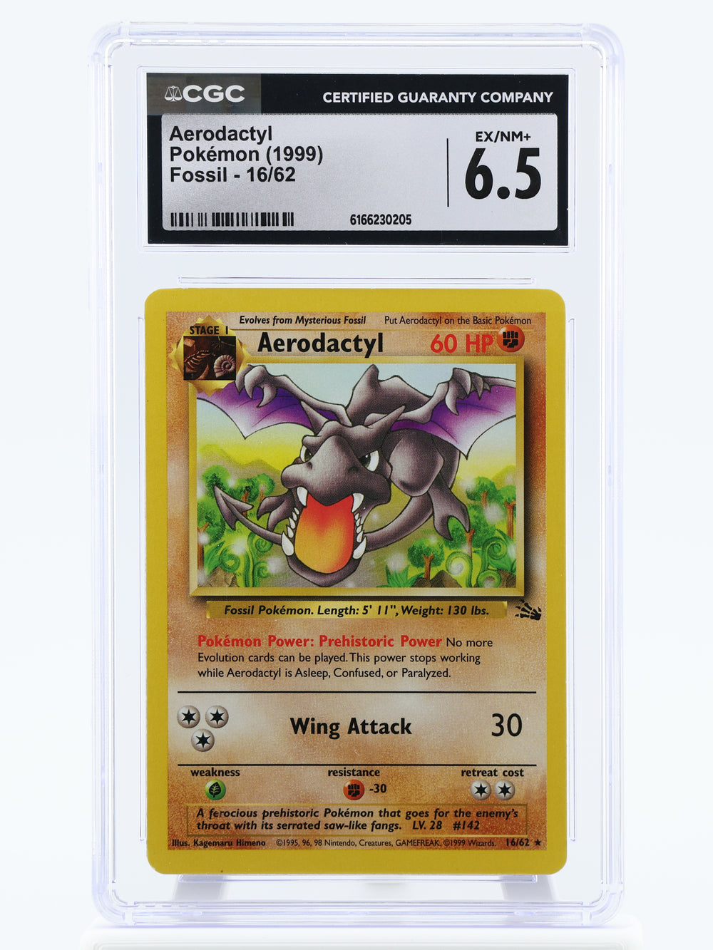 Aerodactyl · Fossil · 16/62 · Non-holo · CGC 6.5