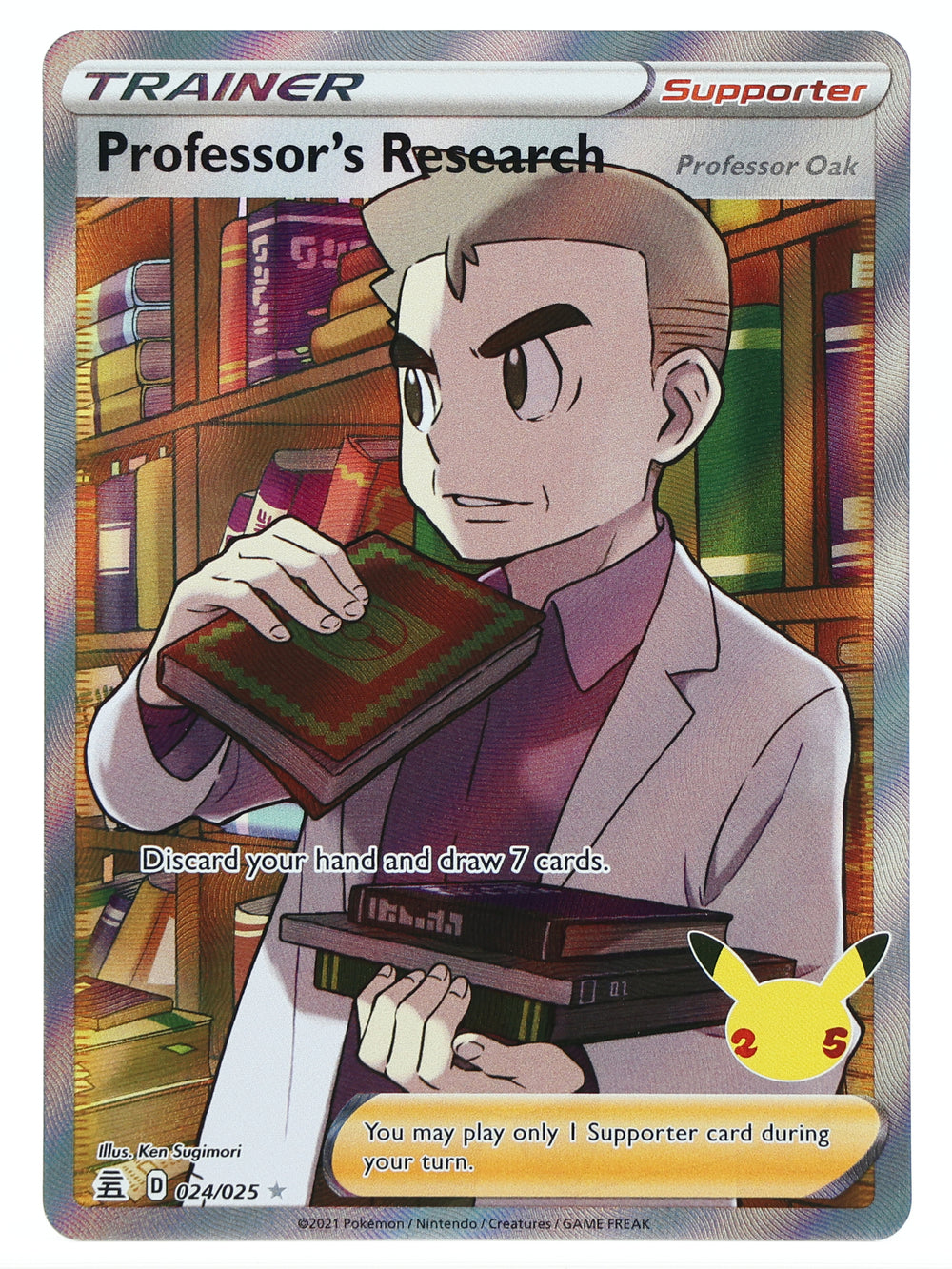 Professor's Research (Professor Oak) · Celebrations · 024/025 · Holo