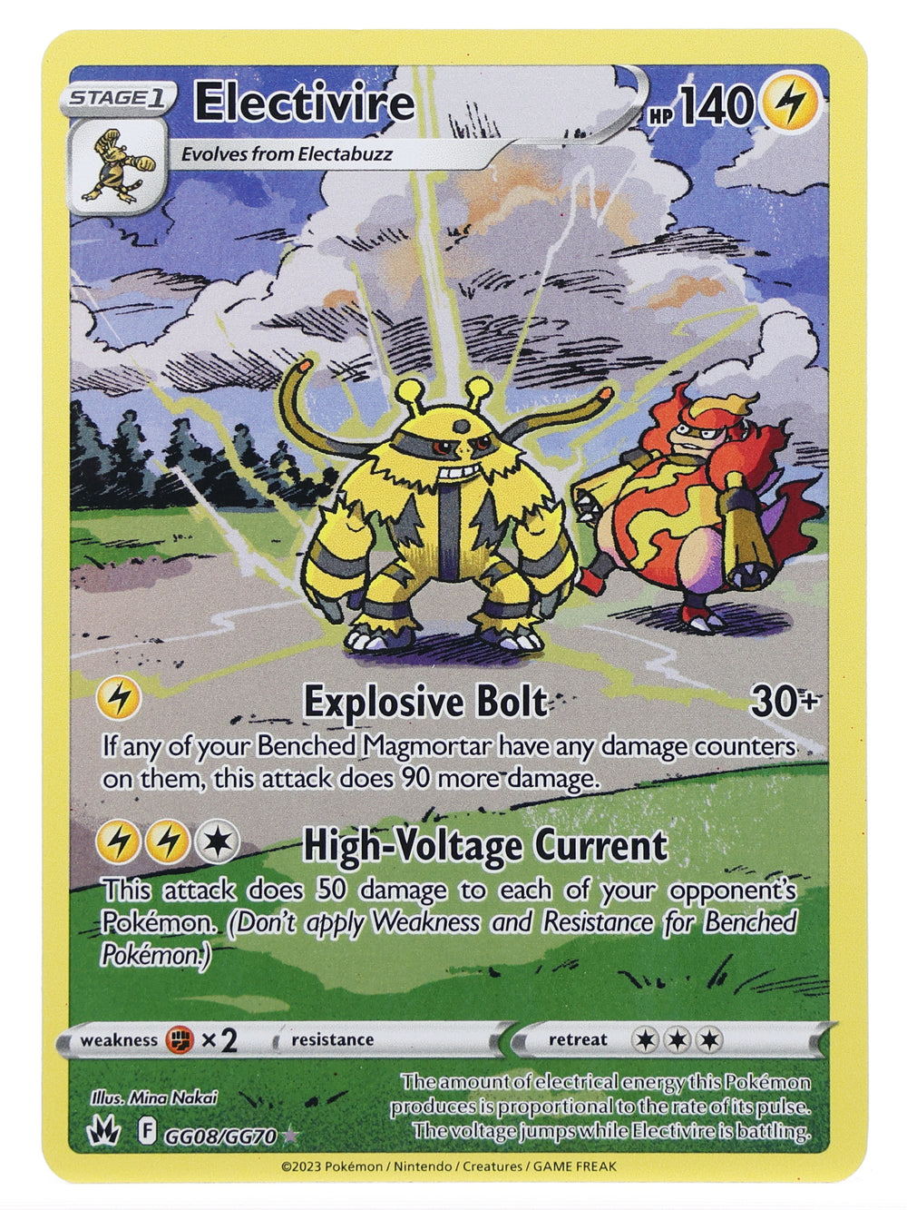 Electivire · Crown Zenith Galarian Gallery · GG08/GG70 · Holo