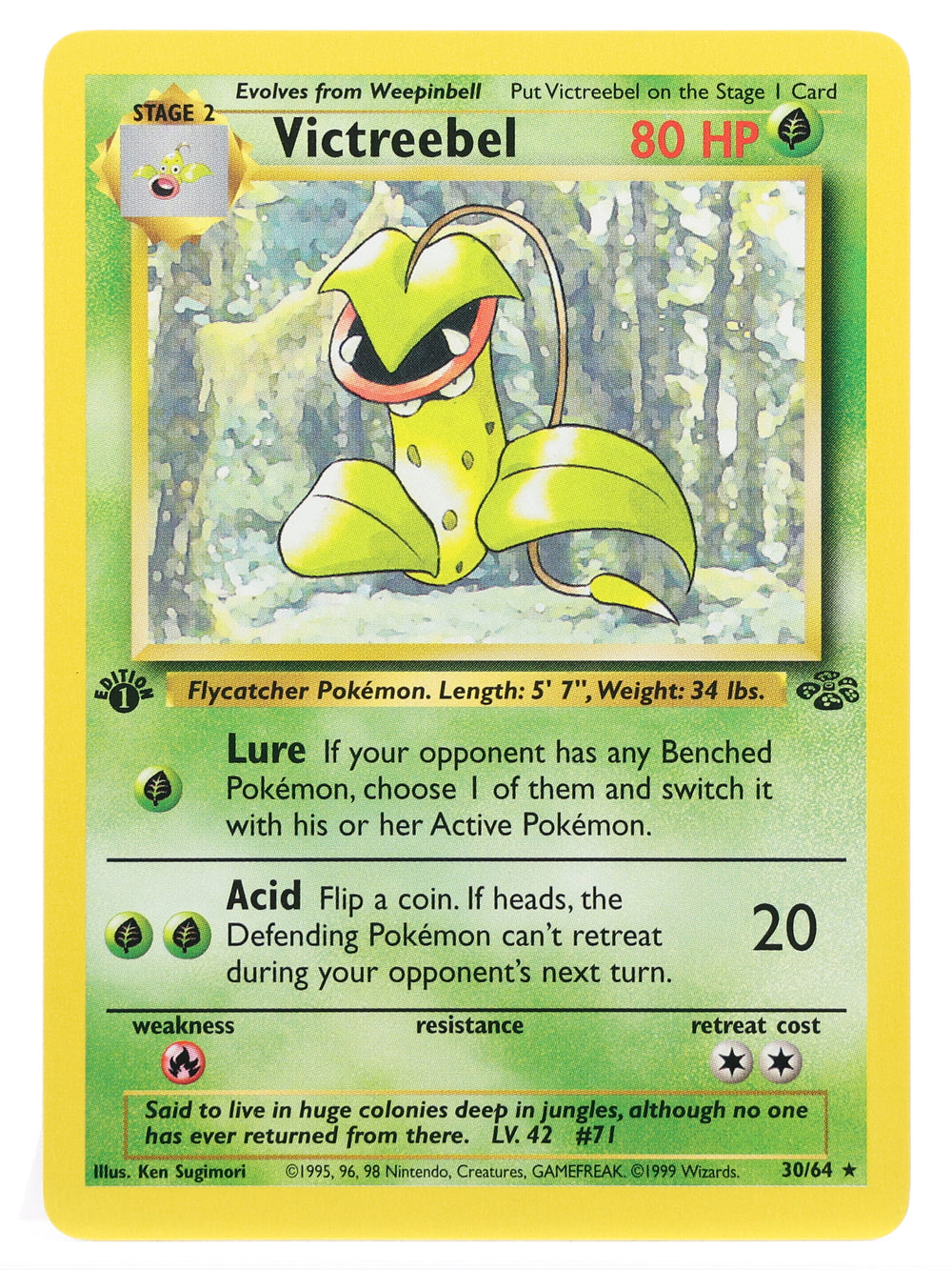 Victreebel — 1st Edition · Jungle · 30/64 · Non-holo