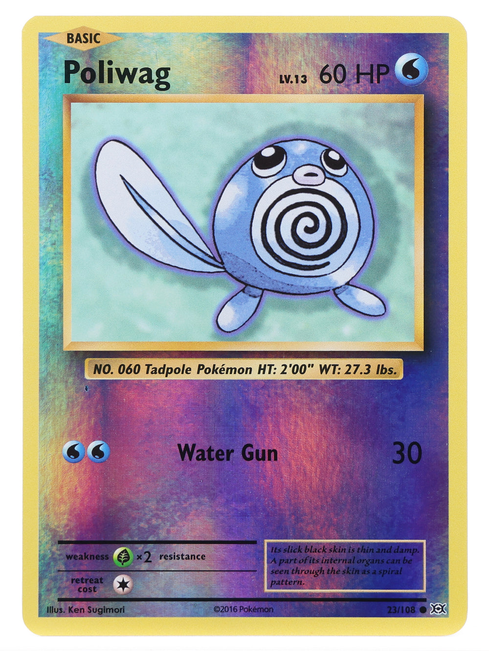 Poliwag · Evolutions · 23/108 · Reverse holo