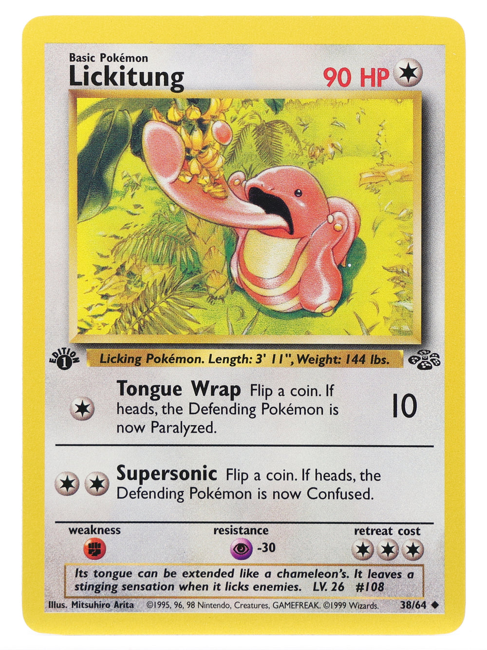 Lickitung — 1st Edition · Jungle · 38/64 · Non-holo