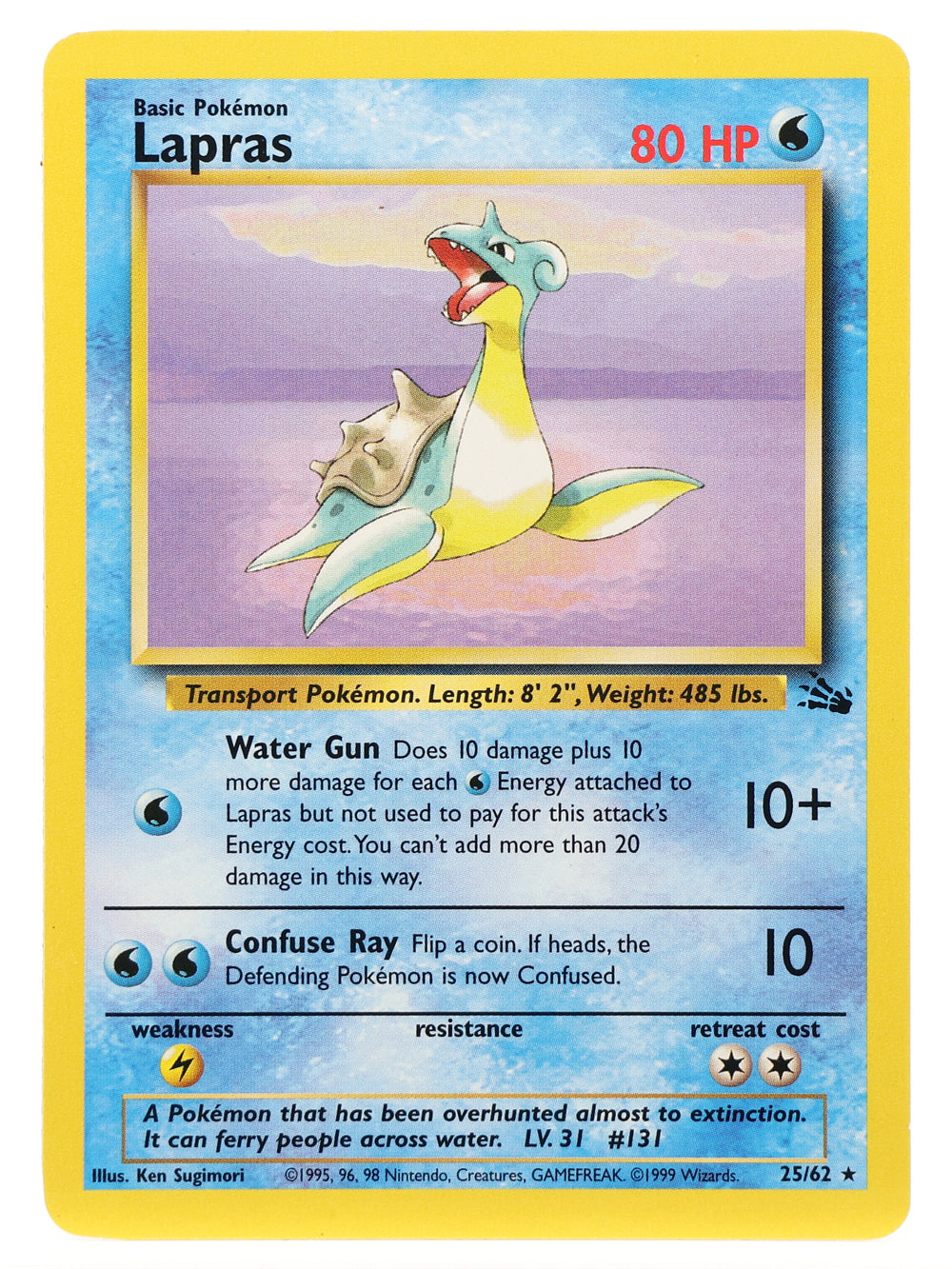 Lapras · Fossil · 25/62 · Non-holo