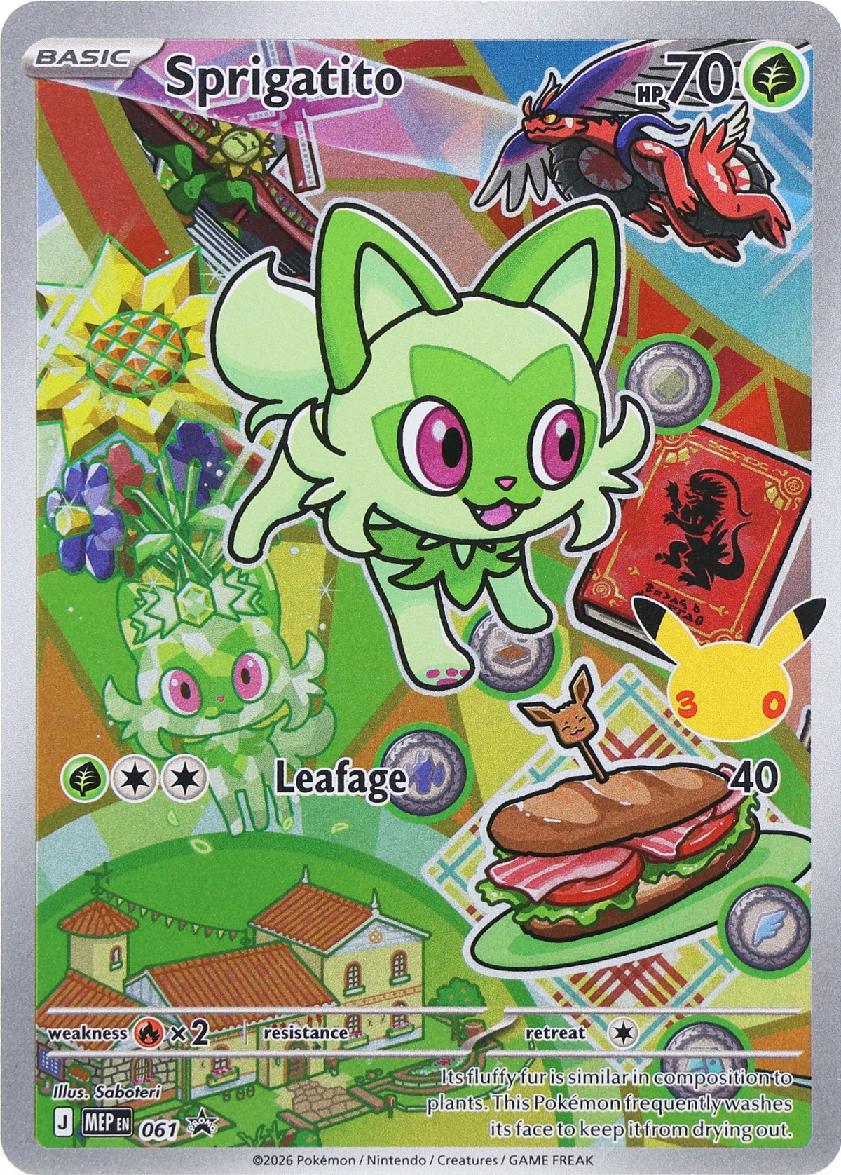 Sprigatito · MEP Black Star Promos · 061 · actual card-only photograph