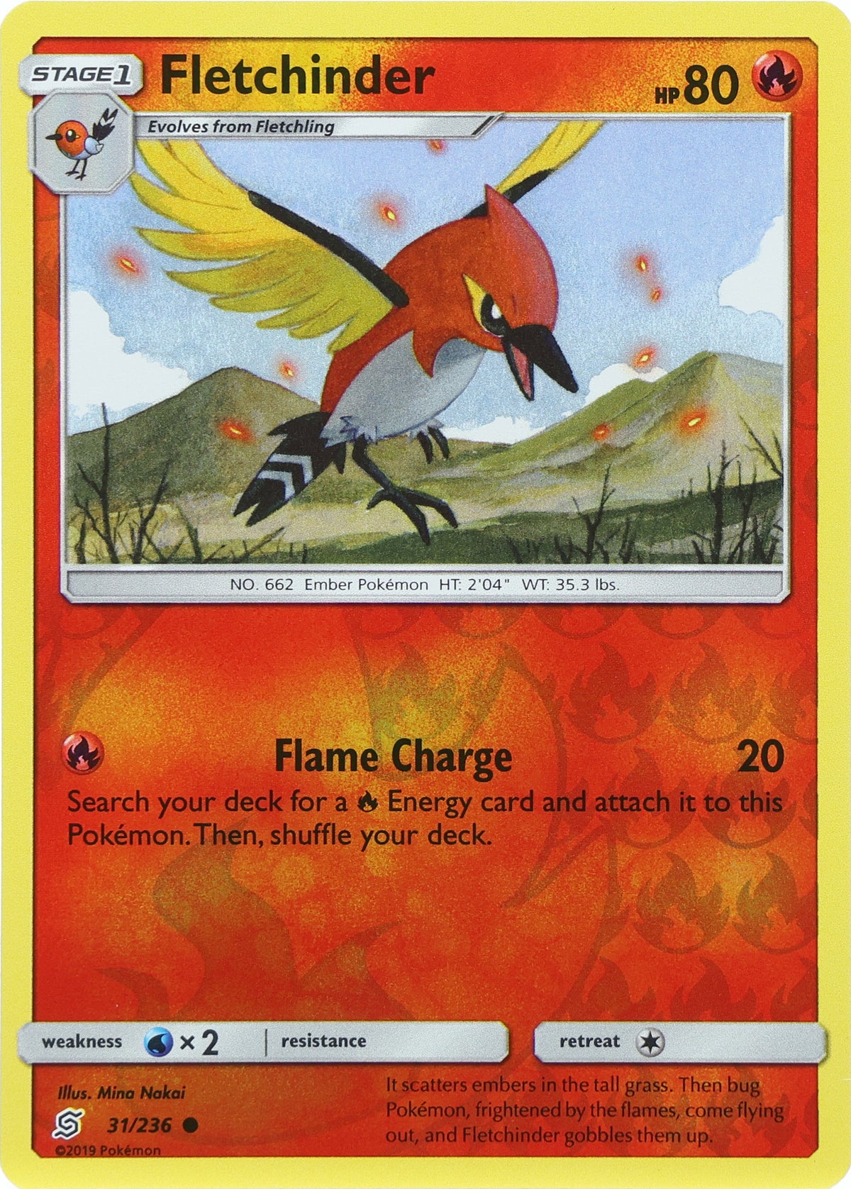 Fletchinder · Unified Minds · 31/236 · actual card-only photograph