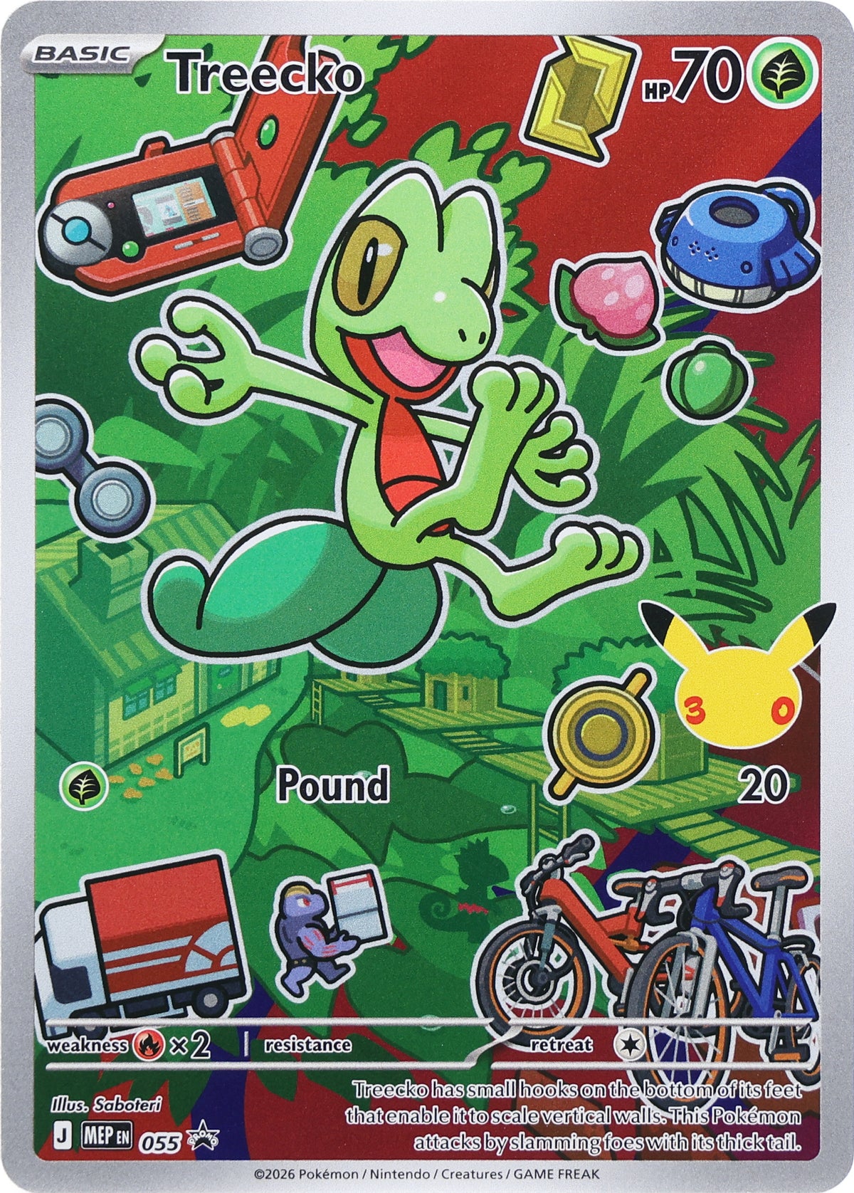 Treecko · MEP Black Star Promos · 055 · actual card-only photograph